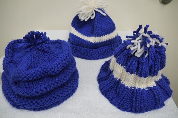 Hand knitted hats for the Everest team.
