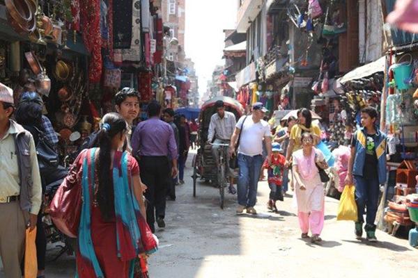 The Tamil Market in. Kathmandu