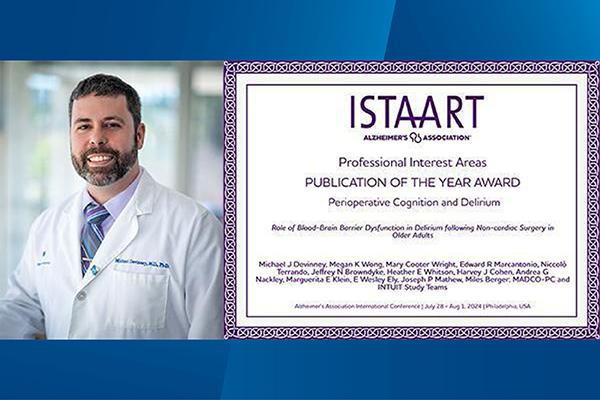 Dr. Devviney's Duke Delirium Research Earns ISTAART Accolade