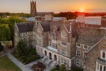 Click to add/update your alumni information (Duke Chapel at sunrise)