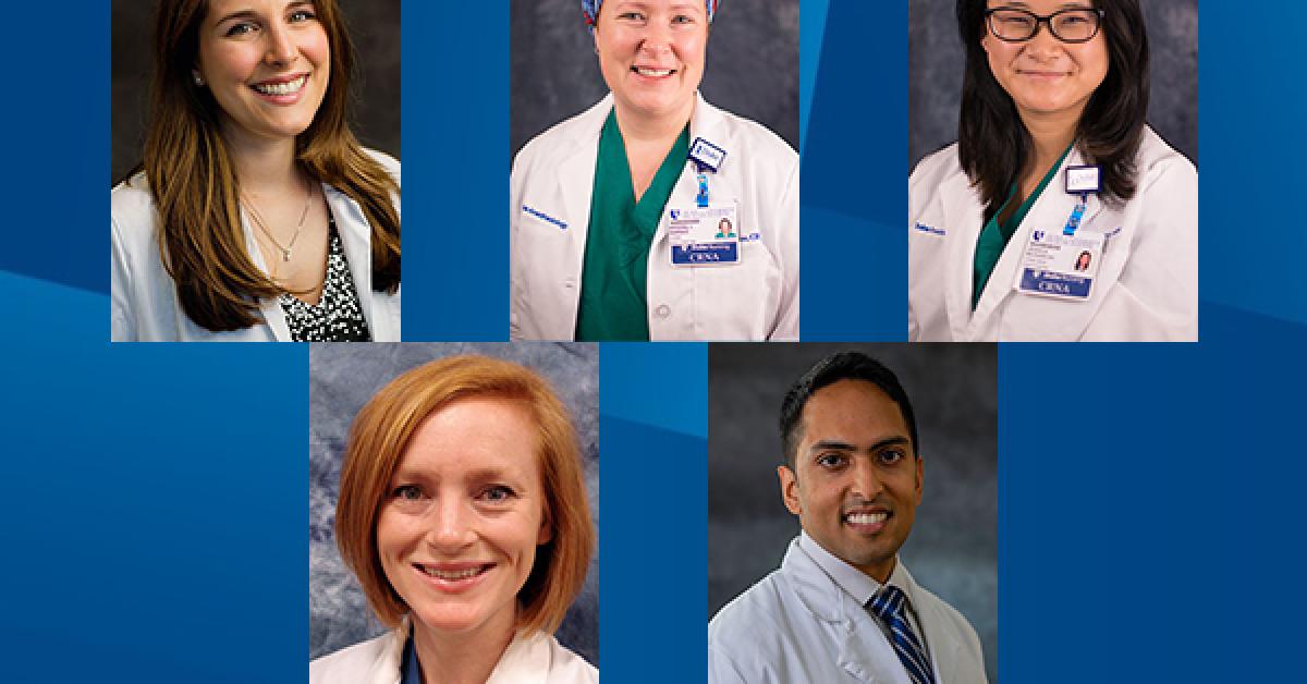 Fist Bump for Leah Acker, MD, Kristal Barbee, CRNA, Jessica Bezdziecki